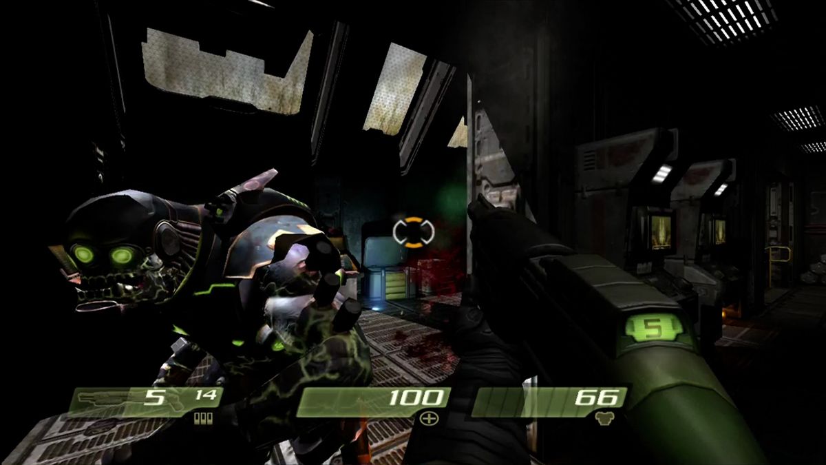 Quake 4 (Xbox 360) screenshot: A big Strogg charges.
