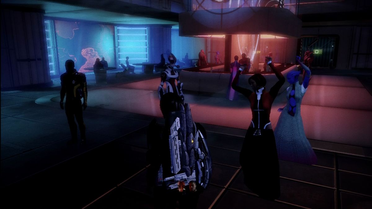 Mass Effect 2 (Xbox 360) screenshot: C'mon, Shepard! Dance! Put your heart into it!