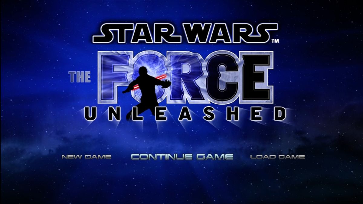 Star Wars: The Force Unleashed (Xbox 360) screenshot: Main menu.