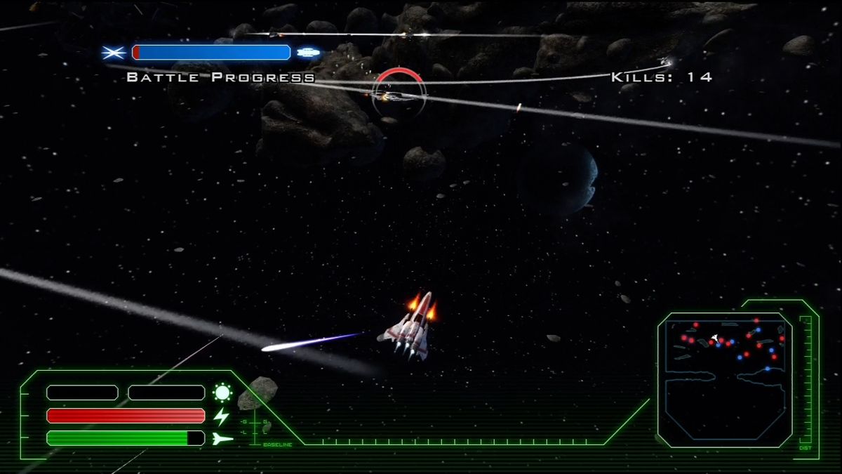 Battlestar Galactica (Xbox 360) screenshot: Unlimited guns for when your foes get close.