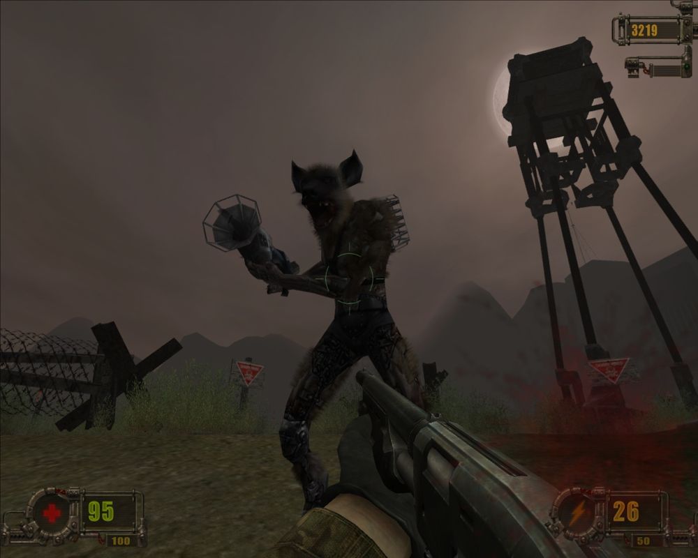 Vivisector: Beast Within (Windows) screenshot: Howling at the moon.