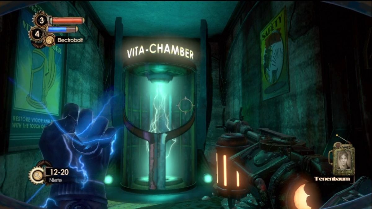 BioShock 2 (Xbox 360) screenshot: Instant-resurrection for a low price.