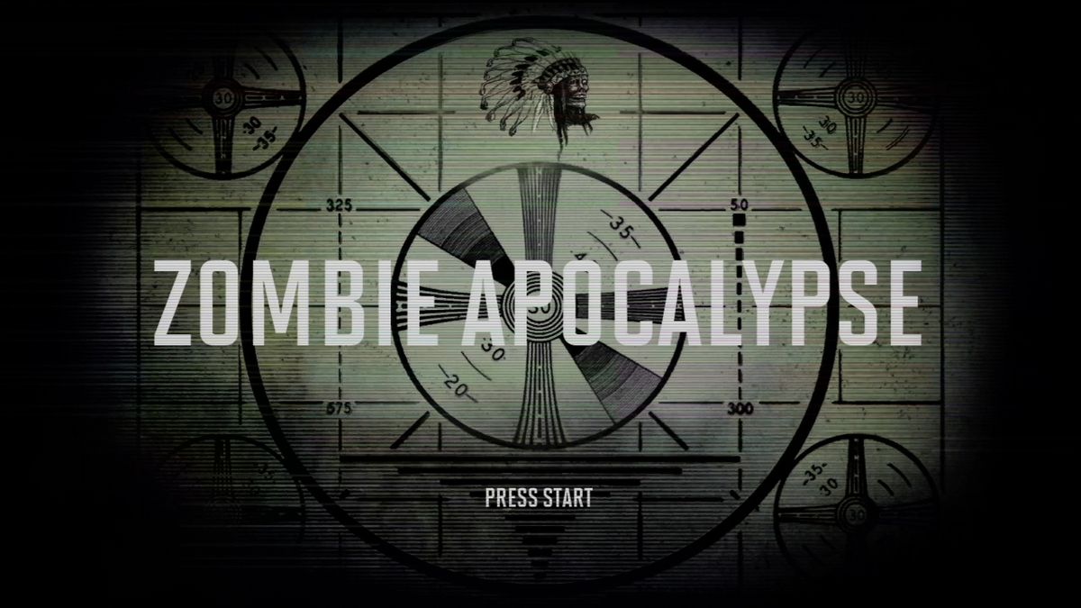 Zombie Apocalypse (Xbox 360) screenshot: Title screen.