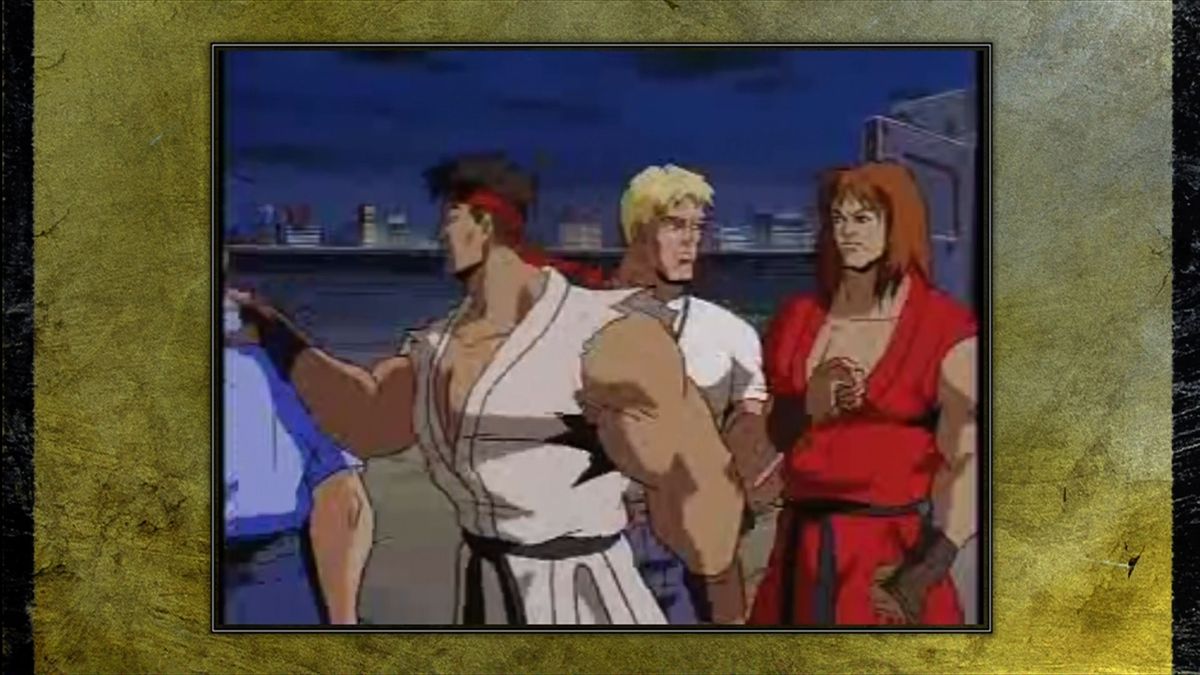 Final Fight: Double Impact (Xbox 360) screenshot: ... to Cody, Ryu, and Ken in a more embarrassing episode of the "Street Fighter" cartoon.