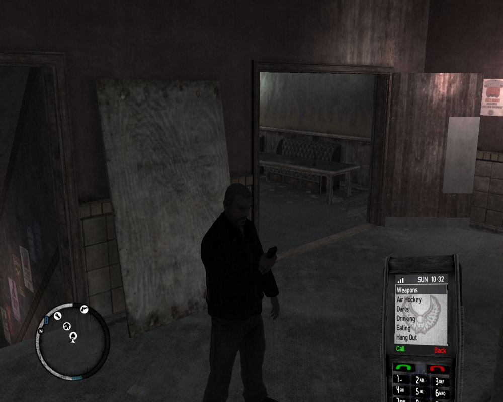 Grand Theft Auto IV: The Lost and Damned (Windows) screenshot: With his phone Johnny can ask his friends for backup or other courtesies