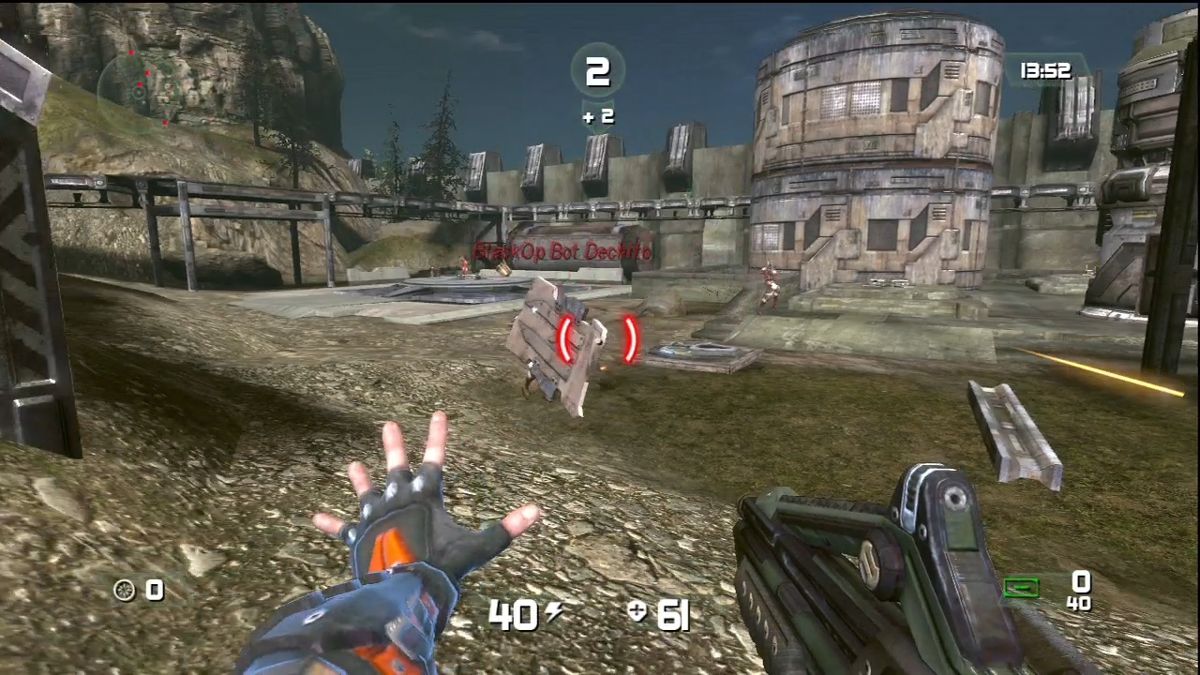 CellFactor: Psychokinetic Wars (Xbox 360) screenshot: Throwing objects at enemies.