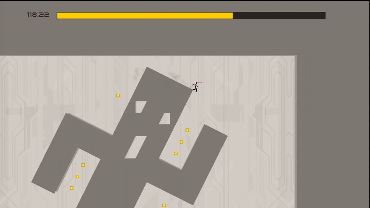 N+ (Xbox 360) screenshot: Levels can (and do) have zany layouts.