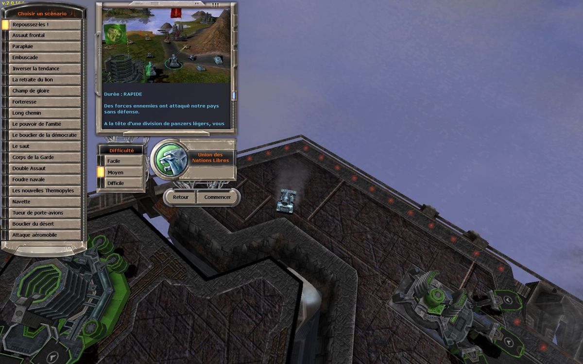 Domination (Windows) screenshot: Scenarios are well described.