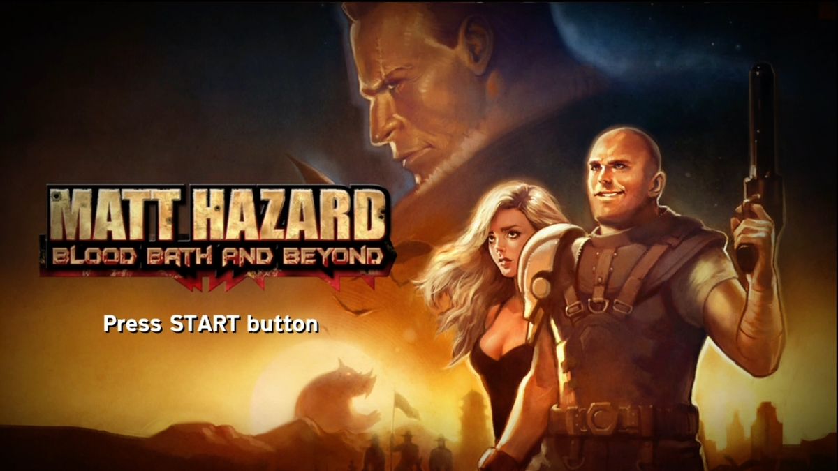 Matt Hazard: Blood Bath and Beyond (Xbox 360) screenshot: Title screen.