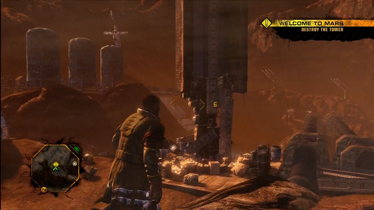 Red Faction: Guerrilla (Xbox 360) screenshot: The structural damage is calculated in real-time.