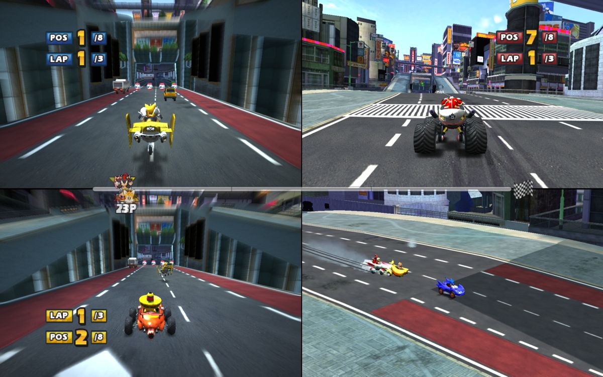 Sonic & SEGA All-Stars Racing (Windows) screenshot: The tracks are very different and are always themed after Sonic or SEGA-games.