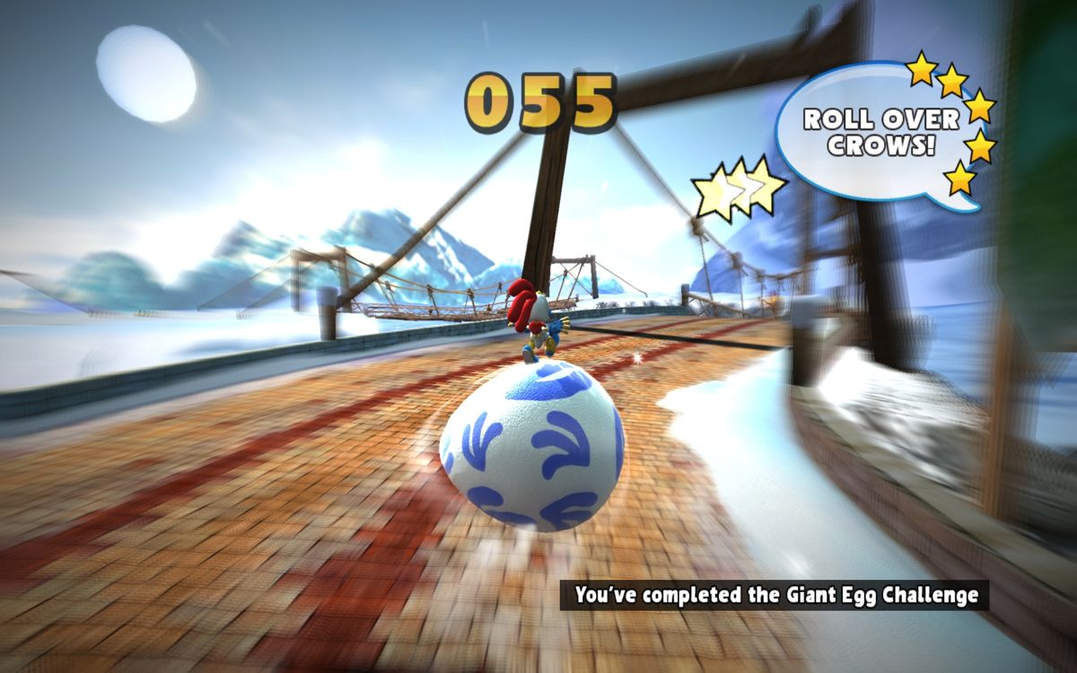 Sonic & SEGA All-Stars Racing (Windows) screenshot: Eggman has to roll over crows to score points.