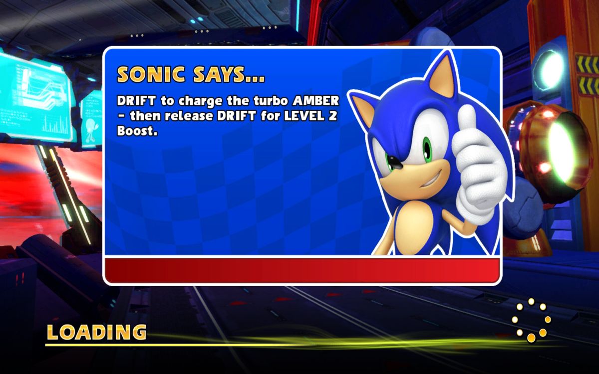 Loading Sonic Screenshot of Sonic & SEGA All-Stars Racing (Windows, 2010) - MobyGames