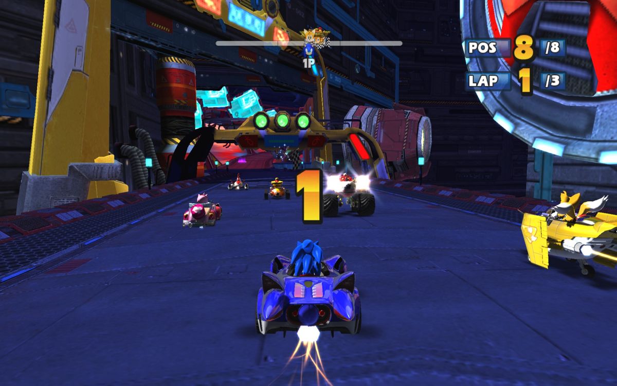 Sonic & SEGA All-Stars Racing (Windows) screenshot: The race is about to start - don't forget about the turbo-boost!