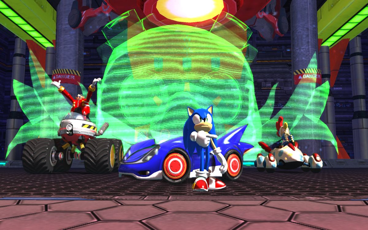 Sonic & SEGA All-Stars Racing (Windows) screenshot: I won the race (did you expect otherwise?)!