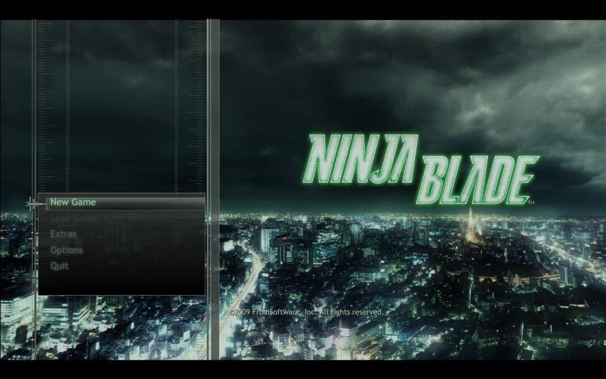Ninja Blade (Windows) screenshot: Main Menu