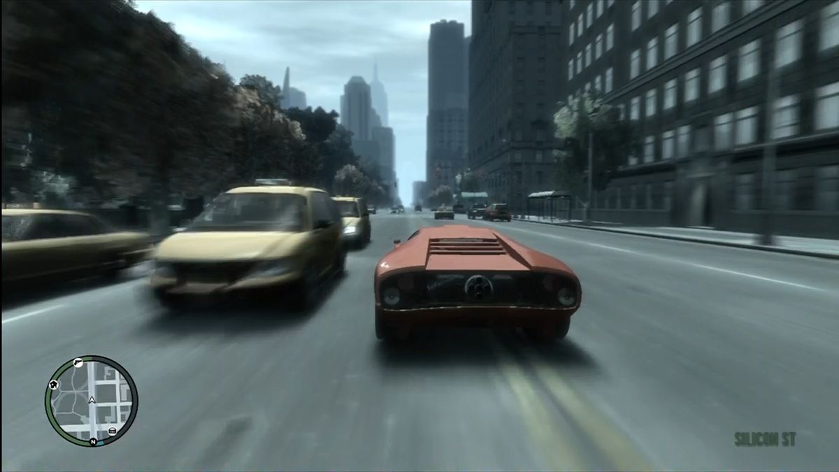 Grand Theft Auto IV (Xbox 360) screenshot: Steal expensive cars and drive them really fast.