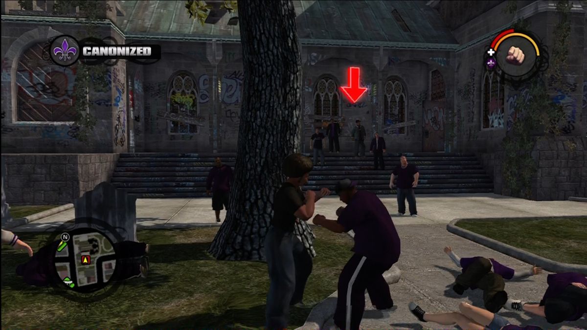 Saints Row (Xbox 360) screenshot: Fighting to prove your worth.