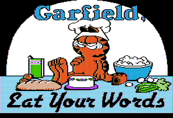 Garfield: Eat Your Words (Apple II) screenshot: Title Screen