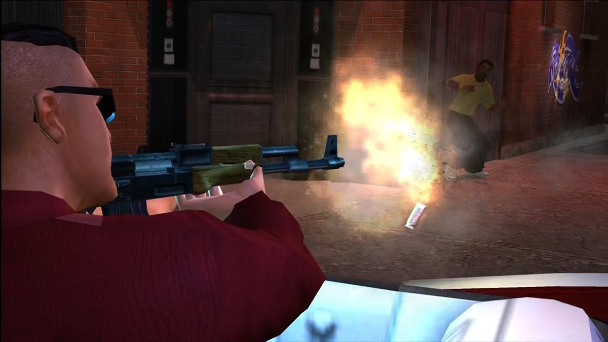 Saints Row (Xbox 360) screenshot: Saints' Row has a gang problem.