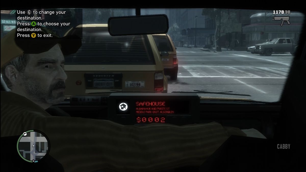Grand Theft Auto IV (Xbox 360) screenshot: Taxis offer quick travel to any mission or point of interest.