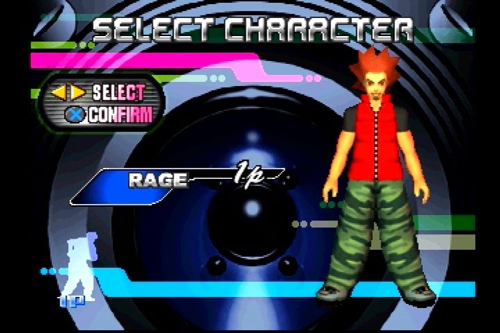 Dance Dance Revolution (PlayStation) screenshot: You can choose a dancing character before playing a game.