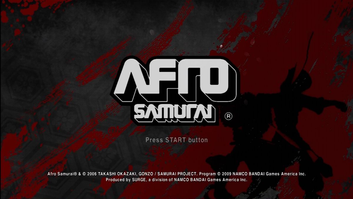 Afro Samurai (Xbox 360) screenshot: Title screen.