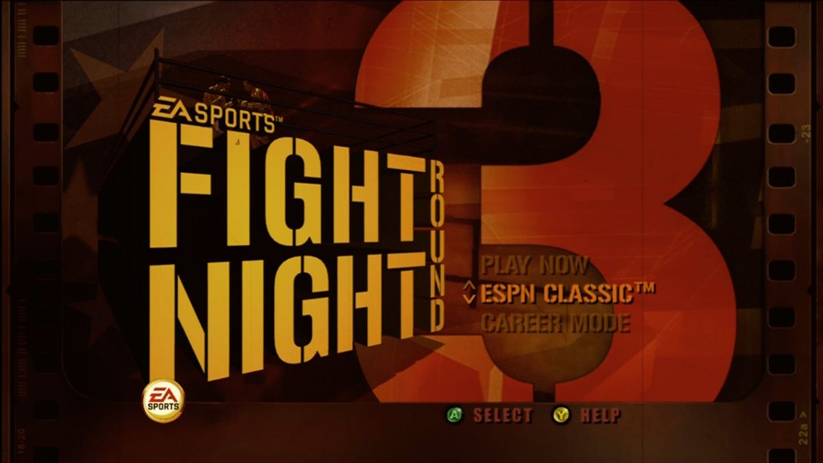 Fight Night Round 3 (Xbox 360) screenshot: Title screen.