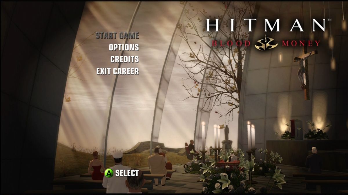 Hitman: Blood Money (Xbox 360) screenshot: Title screen.