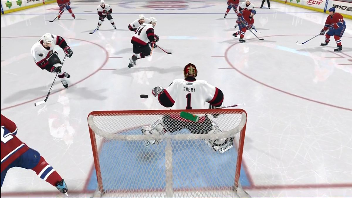 NHL 08 (Xbox 360) screenshot: Replay of a goal.