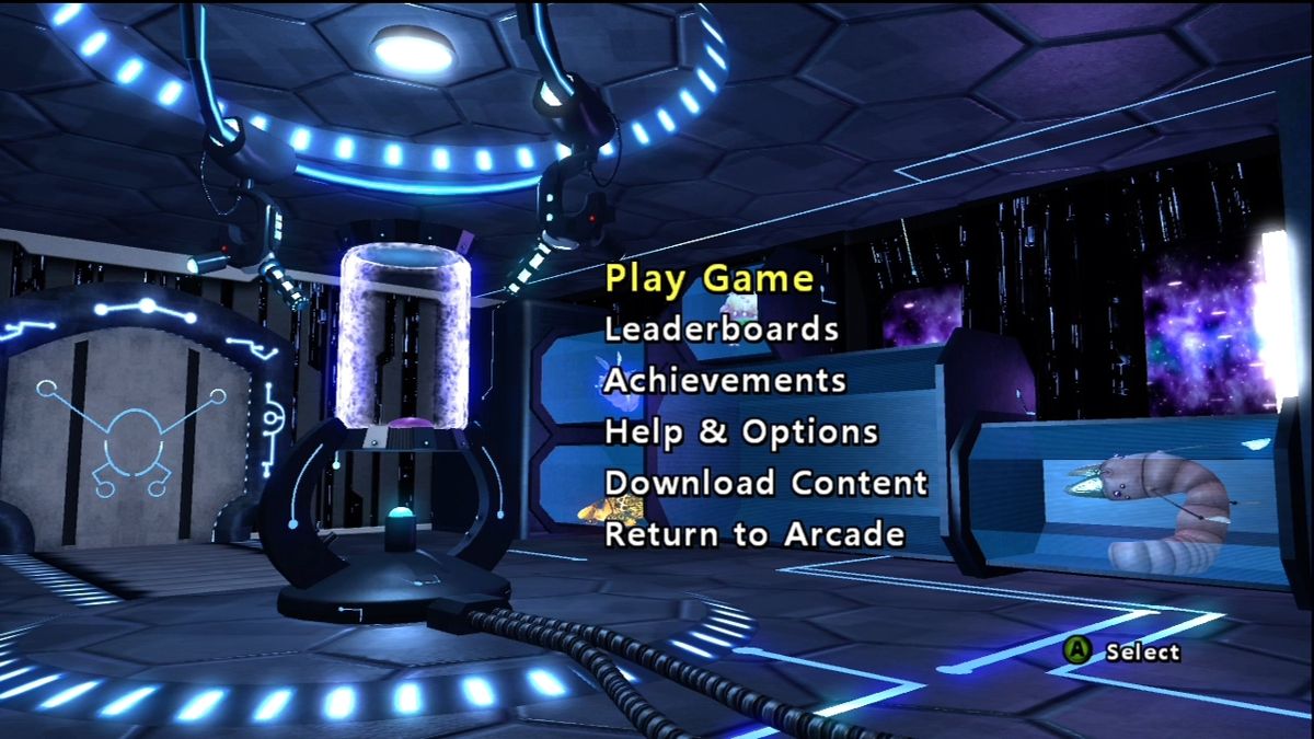 The Maw (Xbox 360) screenshot: Main menu.