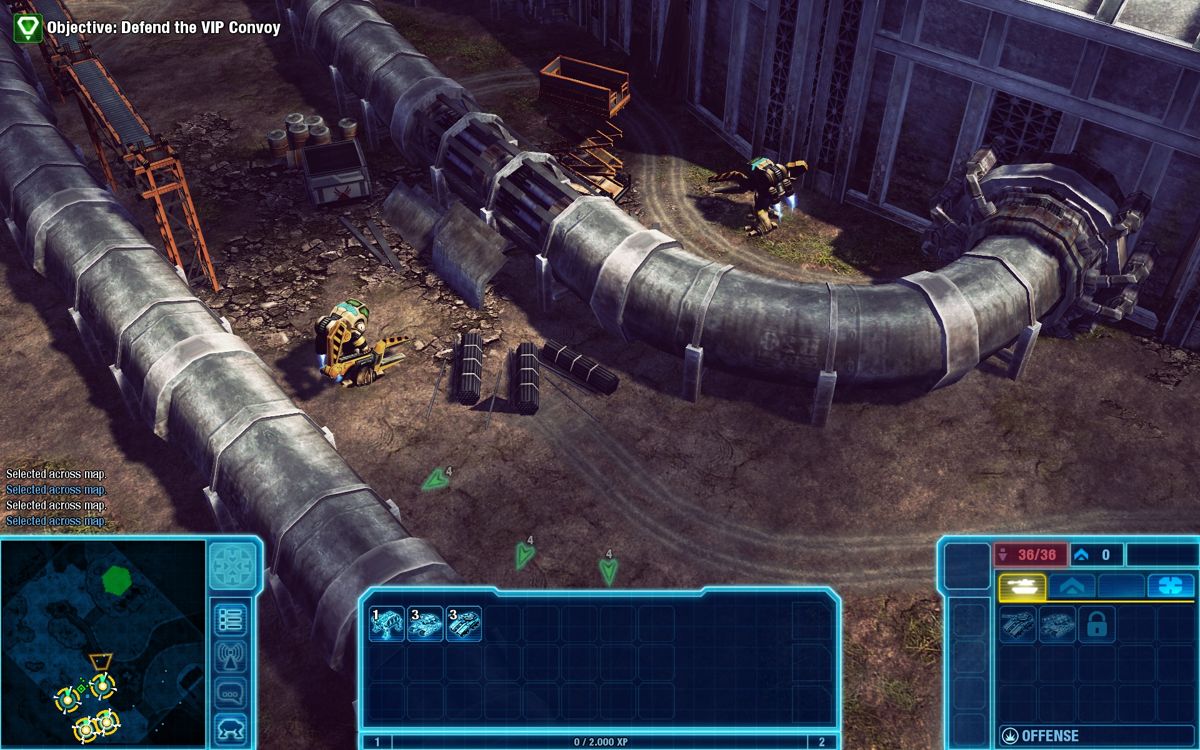 Command & Conquer 4: Tiberian Twilight (Windows) screenshot: The engineers are faking a pipeline-repair.