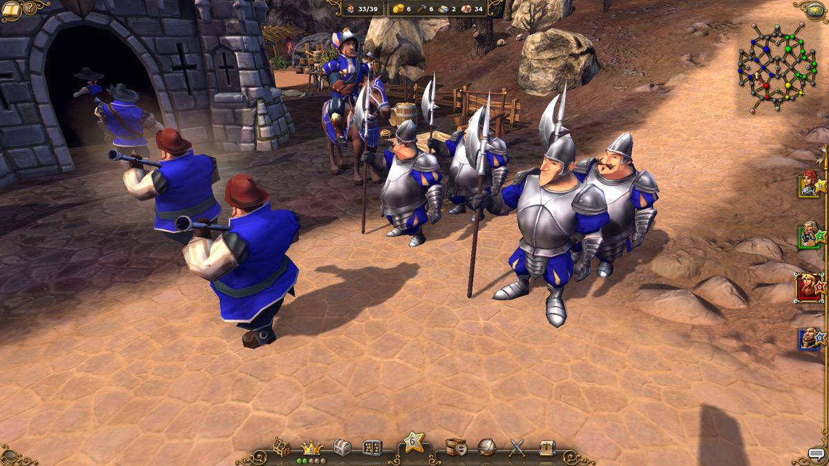 The Settlers 7: Paths to a Kingdom (Windows) screenshot: The enemy's army conquered an outpost.