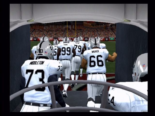 ESPN NFL Football (Xbox) screenshot: First person football mode.