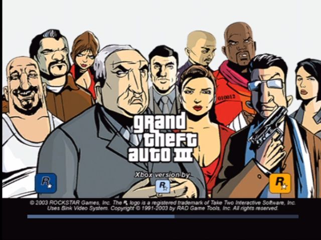 Rockstar Games Double Pack: Grand Theft Auto (Xbox) screenshot: GTA 3 loading screen.