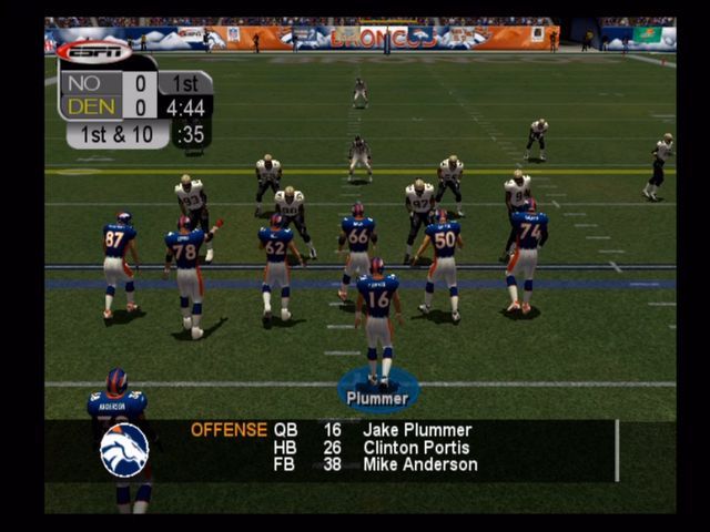 ESPN NFL Football (Xbox) screenshot: Outdoor arenas have weather and wind to consider.