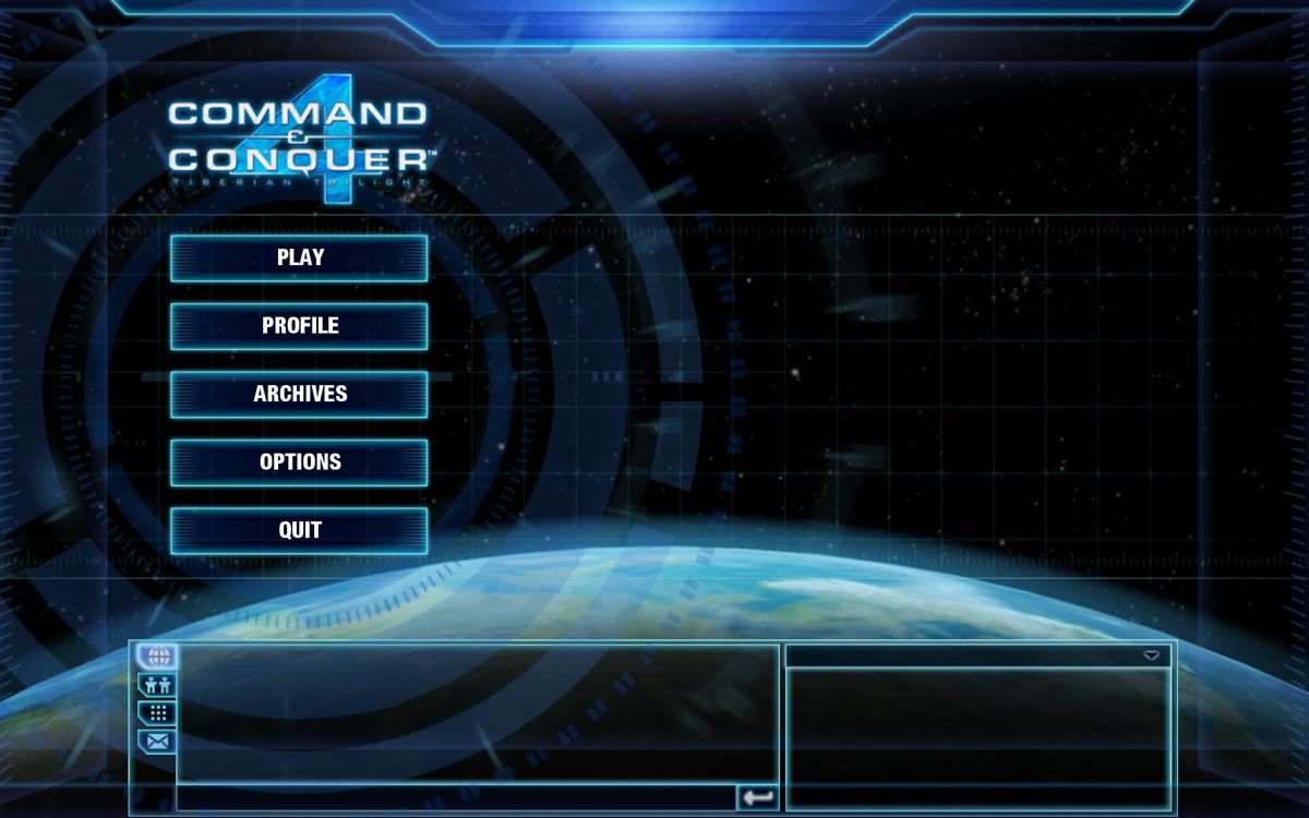 Command & Conquer 4: Tiberian Twilight (Windows) screenshot: Main Menu