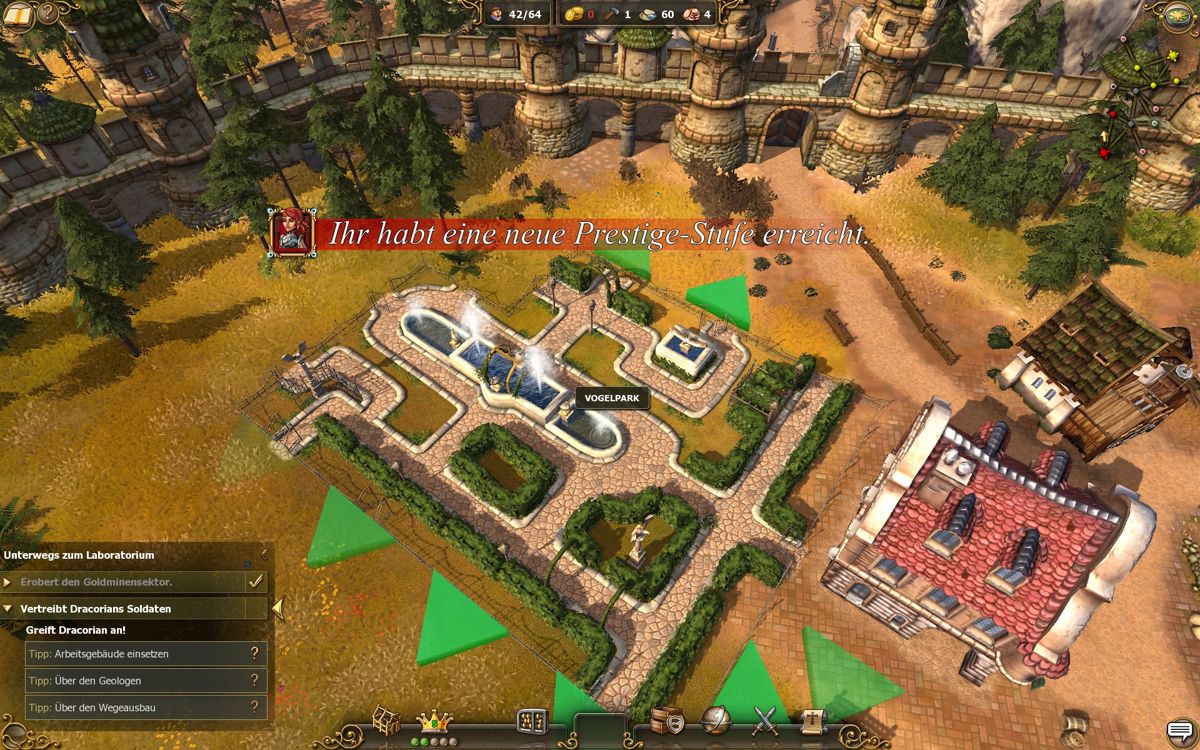 The Settlers 7: Paths to a Kingdom (Windows) screenshot: Gained a new Prestige-level.