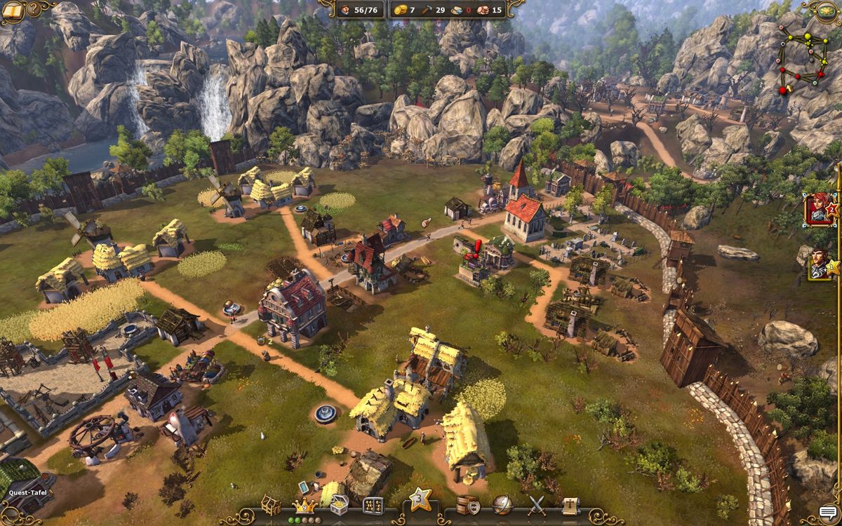 The Settlers 7: Paths to a Kingdom (Windows) screenshot: What a nice little town.