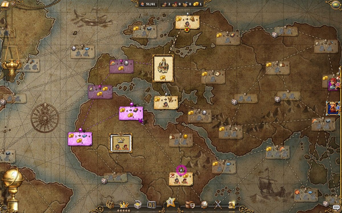 The Settlers 7: Paths to a Kingdom (Windows) screenshot: My enemy has already unlocked quiet a few trading routes.