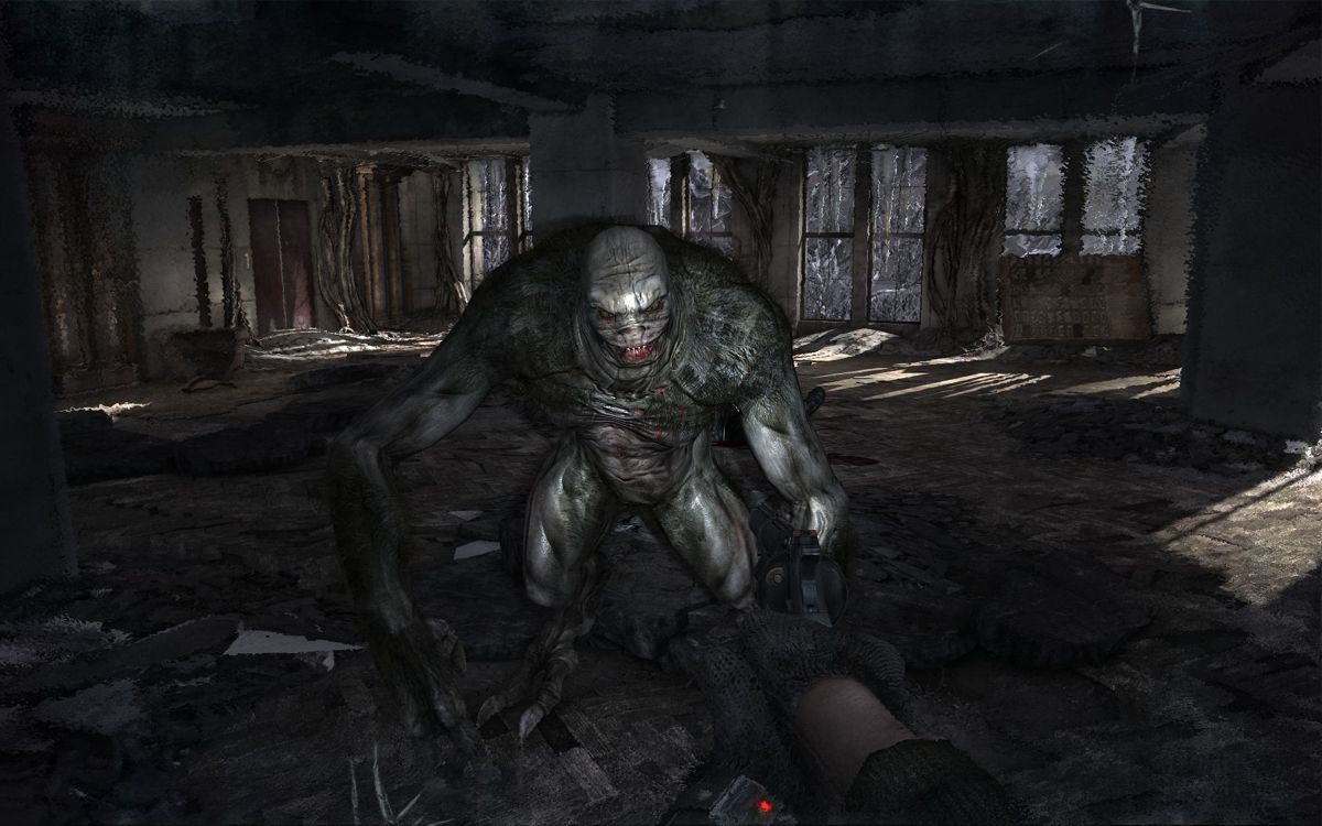 Metro 2033 (Windows) screenshot: I think that guy is called a librarian or something.
