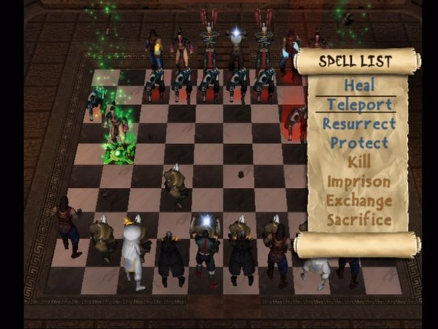 Mortal Kombat: Deception (Xbox) screenshot: A light and a dark bishop on each side gets four spells per game.