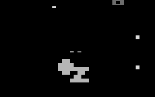 Star Ship (Atari 2600) screenshot: Star Ship in black and white mode