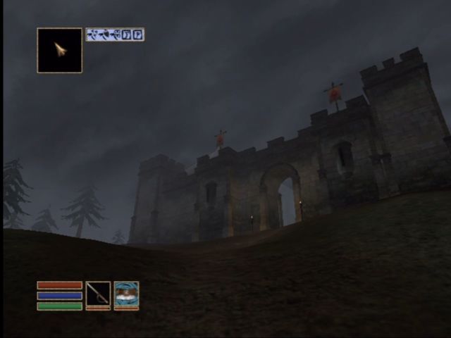 The Elder Scrolls III: Morrowind - Game of the Year Edition (Xbox) screenshot: Fort Frostmoth at the south of the island.