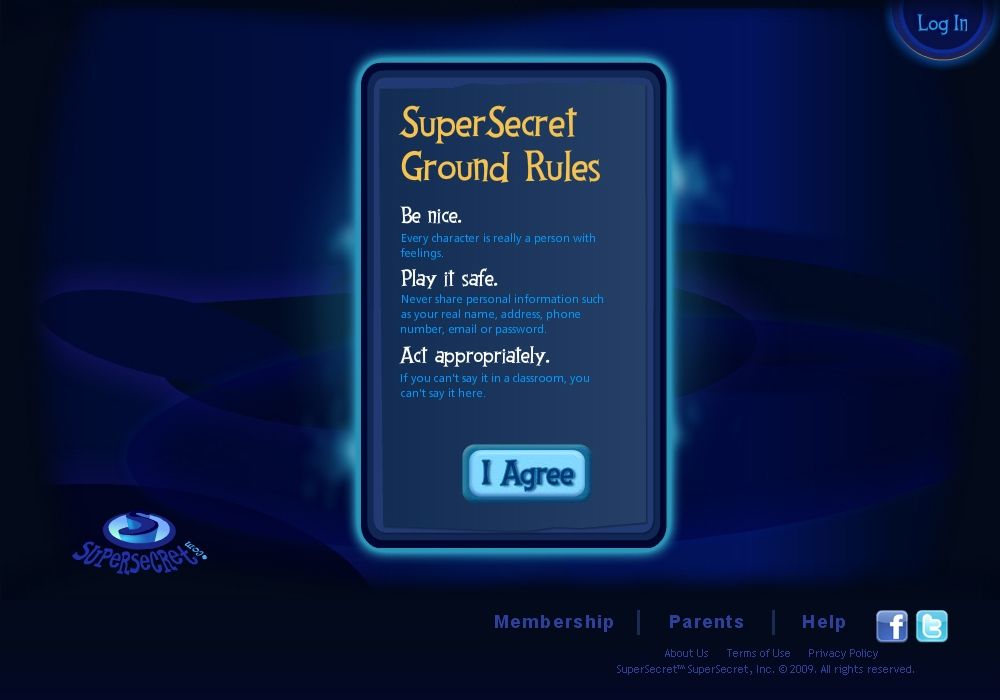 SuperSecret (Browser) screenshot: The basics that basically fit to any MMO game.