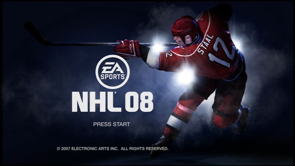 NHL 08 (Xbox 360) screenshot: Title screen.