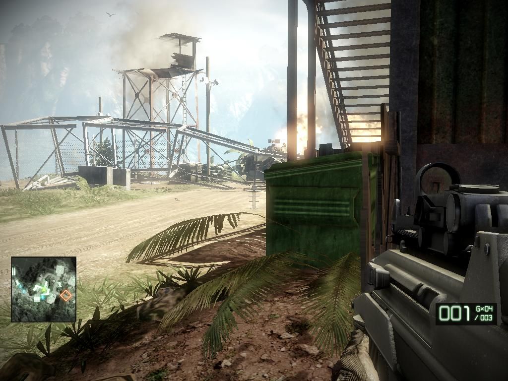 Battlefield: Bad Company 2 (Windows) screenshot: BOOM! He is dispatched!