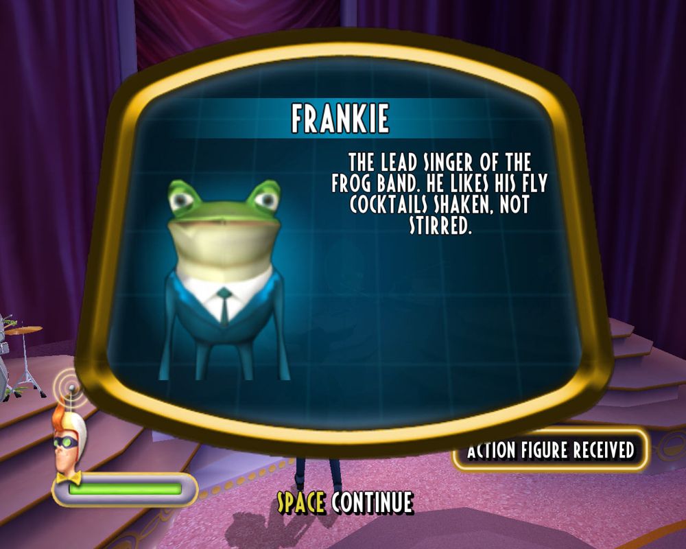 Meet the Robinsons (Windows) screenshot: Scanned frankie the frog