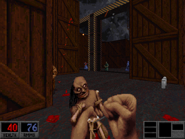 Blood: Plasma Pak (DOS) screenshot: Level 3 - Public Storage