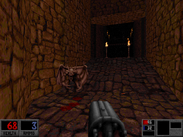 Blood: Plasma Pak (DOS) screenshot: Secret map - Lost Catacombs.